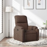 VidaXL Fotoliu rabatabil, maro, microfibră 373448