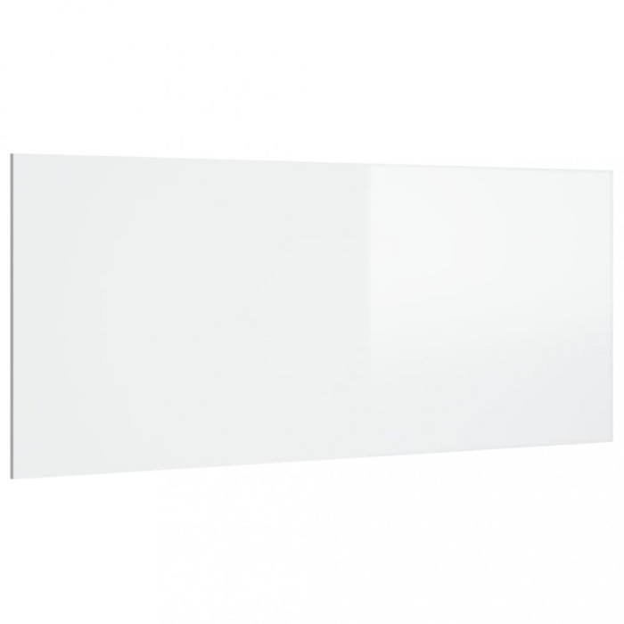 Tablie de pat,alb extralucios, 200x1,5x80 cm, lemn prelucrat