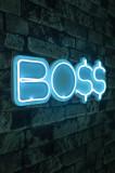 Decoratiune luminoasa LED, BOSS, Benzi flexibile de neon, DC 12 V, Albastru