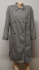 Trench vintage CIVIDINI doua randuri de nasturi, Gri, Bumbac, M