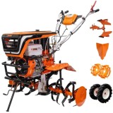 Ruris 918ACC - Motosapa General Engine - 18 CP 750-1100 mm 3 viteze (2 inainte + 1 inapoi) benzina fara plumb roti cauciuc rarita plug reversibil roti