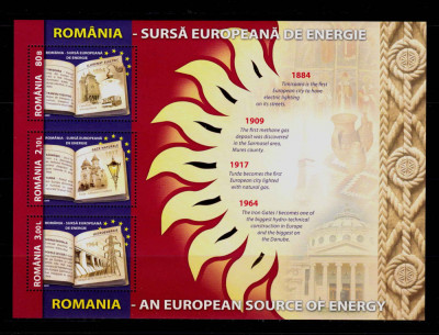 RO 2009 ,LP 1835a ,&amp;quot;Romania - Sursa Europeana de Energie&amp;quot;, bloc/colita 446 ,MNH foto