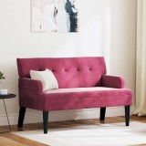 vidaXL Bancă Chesterfield Roșu Vin 112 x 65,5 x 75 cm Catifea 42019290