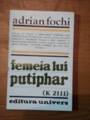 FEMEIA LUI PUTIPHAR de ADRIAN FOCHI,BUC.1982 foto