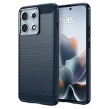 Husa Protectie Carbon Silicone Albastra pentru Motorola Edge 70 Max, Asteroid GSM
