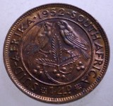 J.322 AFRICA DE SUD SOUTH AFRICA GEORGE VI 1/4 PENNY 1952 XF/AUNC