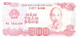 Bancnota Vietnam 500 Dong 1988 P-101a UNC Asia
