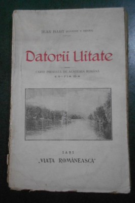 Jean Bart - Datorii uitate (1921) foto