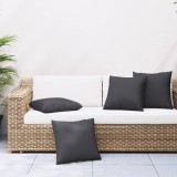 Set 4 Perne Decorative Negre 40x40 cm Textil Impermeabil vidaXL