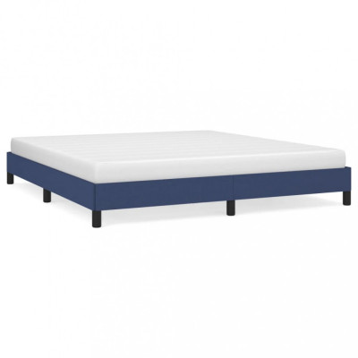Cadru de pat, albastru, 180 x 200 cm, material textil foto
