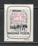 Ungaria 1977 - Ziarul Nepszava 100 de Ani 1v MNH, Nestampilat