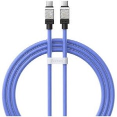 Cablu alimentare si date Baseus CoolPlay, Fast Charging Data Cable pt. smartphone, USB Type-C la USB Type-C 100W, 1m, albastru