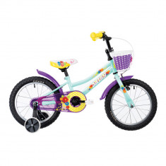 Bicicleta Copii Dhs 1602 - 16 Inch, Turcoaz foto