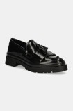 Gant mocasini de piele Aligrey femei, culoarea negru, cu platforma, 29571723 G00