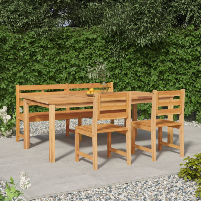 vidaXL Set mobilier pentru grădină, 4 piese, lemn masiv de tec foto