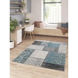 Covor Premium Belgian Model Valencia 22221-454, Marime 160 x 230 cm, Albastru, Turcoaz, Verde, Antialergic, Polipropilena, Living, Dormitor, Sufrageri