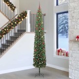 vidaXL Brad de Crăciun artificial Verde 300 cm PVC și oțel și plastic 3394995