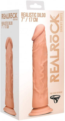 Set Strapon Femei cu Dildo Natural Realistic, Realrock, 17 cm foto