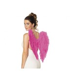 Aripi inger din pene roz, marime universala (50 x 50 cm)