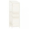Sopron de gradina, alb, 55x52x174,5 cm, lemn masiv de brad