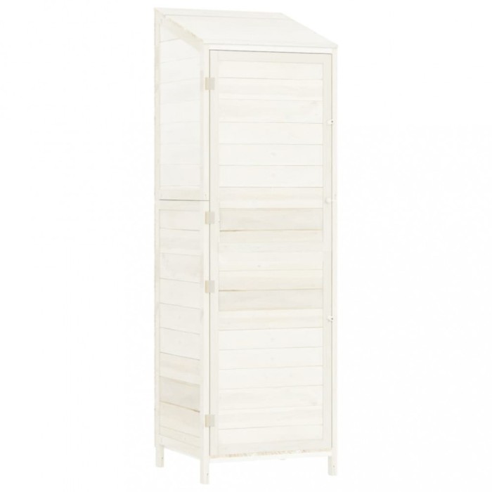 Sopron de gradina, alb, 55x52x174,5 cm, lemn masiv de brad