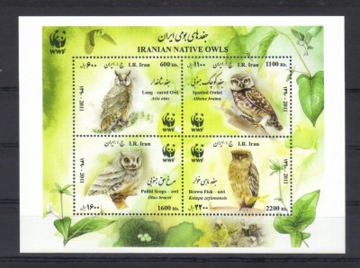 IRAN 2011, FAUNA, WWF, bloc neuzat, MNH foto