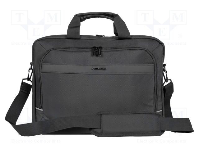 Laptop bag black poliester 1680D Usable dim: 270x40x370mm
