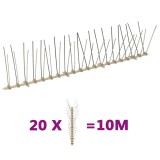 Cumpara ieftin Set banda cu tepi antipasari cu 4 randuri 20 buc. plastic 10 m