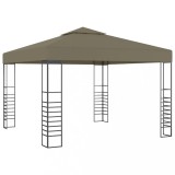 VidaXL Pavilion de grădină, gri taupe, 3 x 3 m, 180 g/m&sup2;