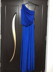 Rochie de ocazie, albastra, lunga, eleganta foto