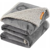 FEANDREA Patura impermeabila XXL pentru caini, fleece si flanel, fata dubla, 203x152 cm, gri Household NewTrend