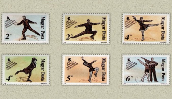 Ungaria 1988 - C.M. patinaj artistic, sport, serie neuzata