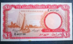 ? Gambia 1 Pound 1965-70 ? P-2 ?? UNC ?? foto