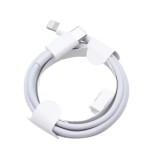 Cumpara ieftin Set 3x Cabluri de date si incarcare 12W, USB Iphone - USB C - Alb, Oem