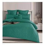 Cumpara ieftin Lenjerie de pat dublu Bumbac Finet cu Carouri 6 Piese cu Elastic, Verde Inchis - SIPRT4-14