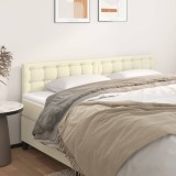 Tăblii de pat, 2 buc., crem, 80x5x78/88 cm, piele ecologică