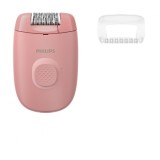 Epilator cu fir PHILIPS Seria 2000 BRE227 00, 1 viteza, 2 accesorii, Retea, Corai, L x A x I (mm) 110x40x145