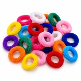 Cumpara ieftin Set elastice multicolore, 2.3 cm, 20 bucati, pentru par fetite, accesorii pentru cozi, suvite, impletituri si coafuri, culori aleatorii