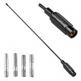 Antena auto tip mast AMiO ANTM06 pentru receptie semnal radio, universala, cu 4 adaptoare, lungime 41 cm, filet interior 6 mm
