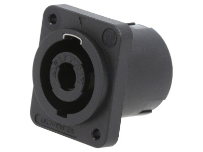Conector Speakon Panou 4 Pol Negru foto