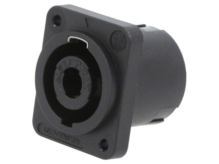 Conector Speakon Panou 4 Pol Negru
