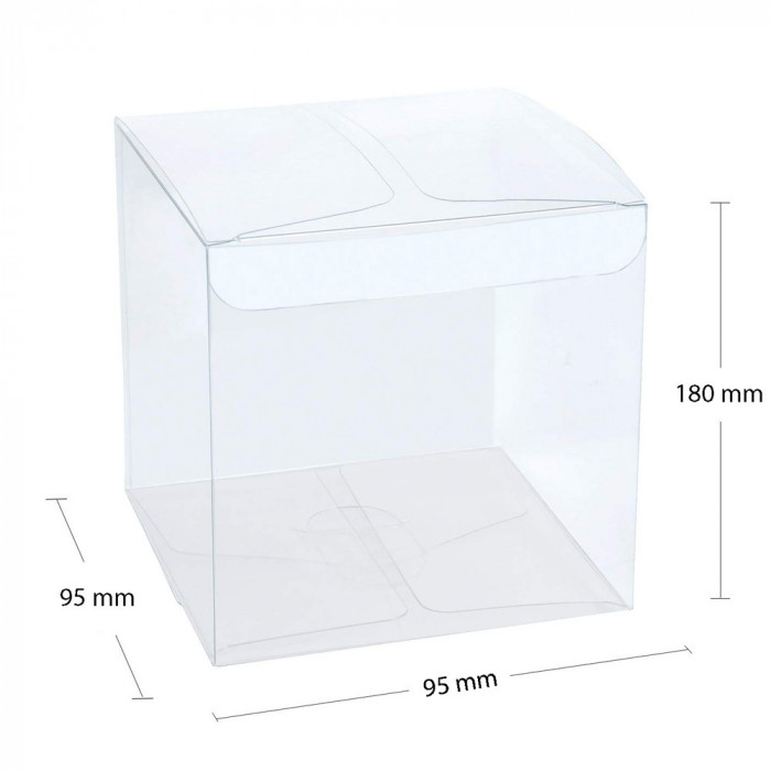 Cutii transparente acetofan (set 50 buc) - 95x95x180mm