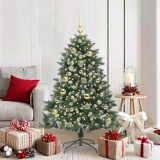 VidaXL Brad de Crăciun artificial cu 150 LED Verde 105 x 105 x 150 cm 3395225