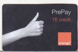 Bnk card Romania - Orange - 1 $ - 12/04 - RO-ORA-REF-0001-0412A