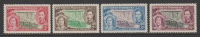 Southern Rhodesia 1937 - Coronarea, serie nestampilata cu sarniere foto