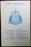 ION I.BRATIANU-CONTRIBUTIA LUI BRATIANU LA REV. PASOPTISTA,1983/DEDICATIE PT CVT