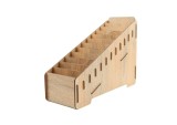 Suport Telefoane 12 Compartimente Lemn, Organizator Birou/Scoala/Evenimente, Numerotat, Antizgarieturi, 29.5x11x21.5cm