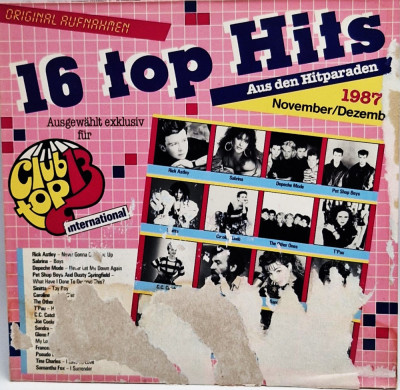 Various &amp;lrm;&amp;ndash; 16 Top Hits November / Dezember 1987 Club Top 13 germania pop rock foto