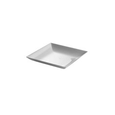 Set 24 tavite monoportii plastic albe, 7x7 cm