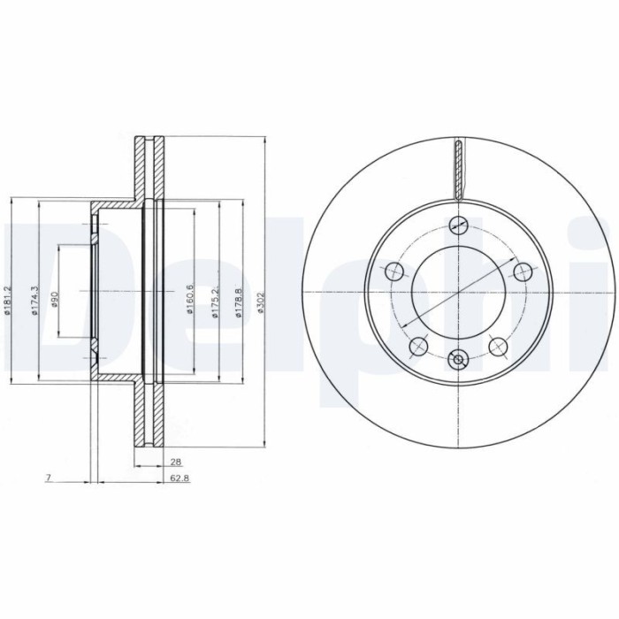 DELPHI BG4328 Disc frana